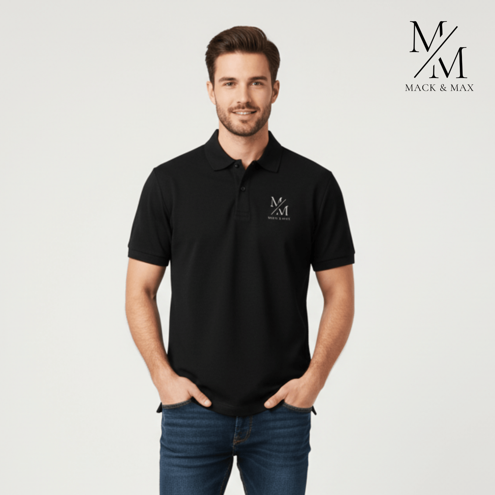 mack & max™ classic polo t shirt, 100% cotton mack & max™ classic polo t shirt, 100% cotton