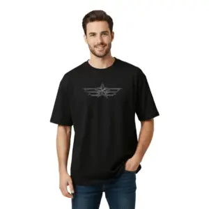 mack and max™ oversized cotton french terry star printed t shirt