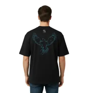 mack and max™ oversized cotton french terry phoenix printed t shirt